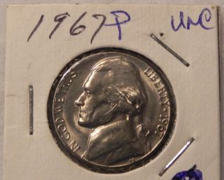 1967p Us Jefferson Nickel - - Almost Uncirculated photo