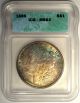 1886 Morgan Silver Dollar Icg Ms63 - Rainbow Tone Dollars photo 1
