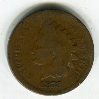 1878 1c Indian Head Cent G photo