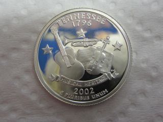 2002 S Tennessee State Quarter - Gem Proof Deep Cameo - 90% Silver photo