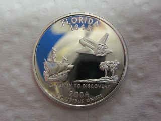 2004 S Florida State Quarter - Gem Proof Deep Cameo - 90% Silver photo