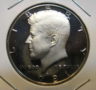 1981 - S Type I Filled S Gem Proof Deep Cameo Kennedy Half Dollar S/h photo