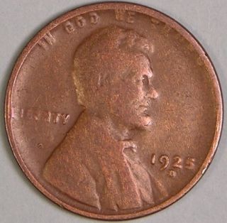1925 D Lincoln Wheat Penny,  Jd 413 photo