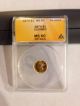 1874 Us Indian Head Large Head Gold Dollar $1 Coin Anacs Ms60 Gold photo 3