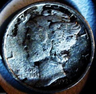 1925 - D Mercury Dime - Vf+ Details - Very Hard To Find photo