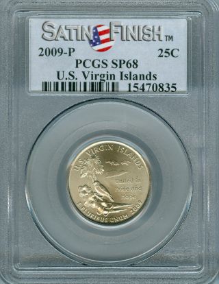 2009 - P Virgin Islands Quarter Pcgs Ms68 Sf 2nd Finest Registry photo