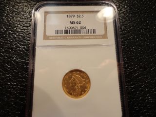 1879 Gold $2.  50 Ngc Ms - 62 Very - Sharp - Affordable - Discount photo