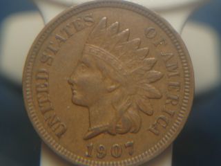 1907 Xf Indian Head Penny Full Liberty photo