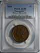 1848 N - 17 Braided Hair Large Cent Choice Pcgs Au - 58. . .  Pq Coin,  So Large Cents photo 2