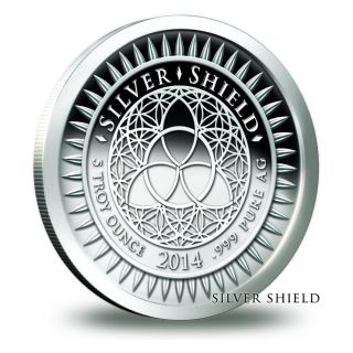 2014 Silver Shield 999 Years/trivium 5oz Error Coin Chris D.  Sbss 100 Made photo