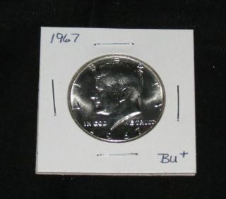 1967 Bu+ Silver - Cu / Ni Kennedy Half Dollar photo