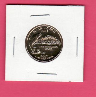 2007 P Quarter Washington State - Gold Plated - Uncirculated - Us photo