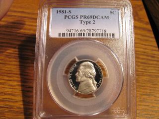 1981 - S (t - 2) Jefferson Nickel Pcgs Pr69 Dcam List=$32 photo