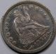 1853 Seated Liberty Quarter.  Au,  Surfaces.  Lovely Blue - Green Tone Quarters photo 1