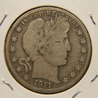 1911 D Barber Liberty Head Half Dollar - Silver photo