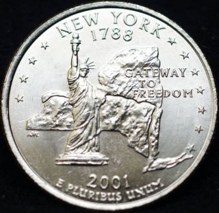 2001 P York State Bu Washington Quarter Us Coin photo