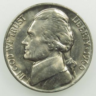 1960 Uncirculated Jefferson Nickel (b05) photo