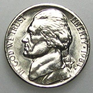 1984 P Uncirculated Jefferson Nickel (b05) photo