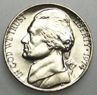 1974 Uncirculated Jefferson Nickel (b05) photo