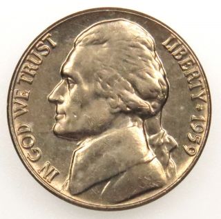 1959 Uncirculated Jefferson Nickel (b05) photo