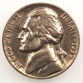 1959 Uncirculated Jefferson Nickel (b02) photo