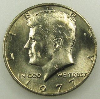 1977 Uncirculated Kennedy Half Dollar (b05) photo