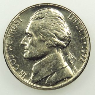 1972 Uncirculated Jefferson Nickel (b04) photo