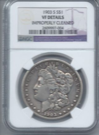1903 - S Morgan Silver Dollar. . .  Ngc. .  Vf Details photo