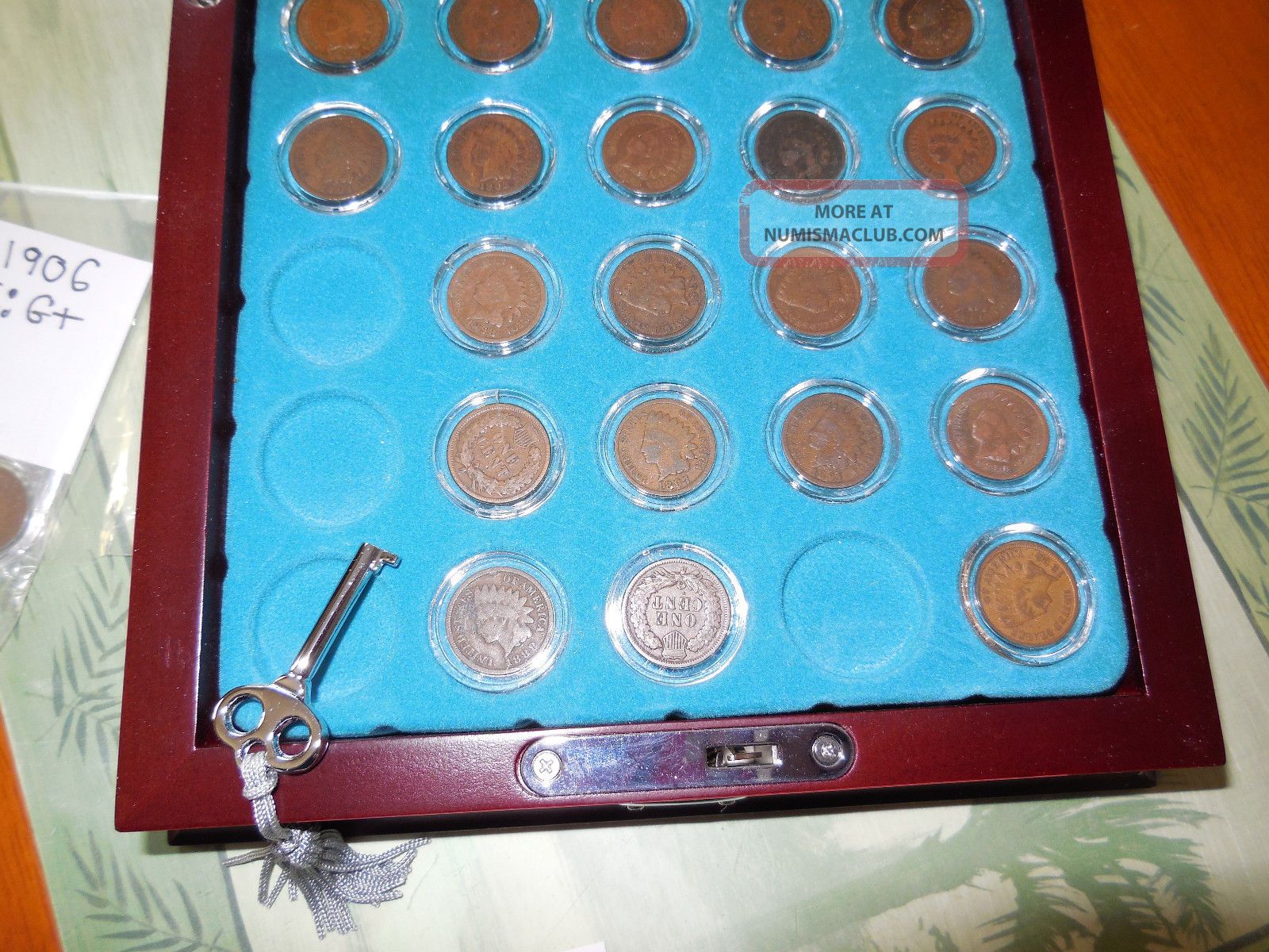 25 Years Of Indian Head Pennies 1888 - 1906 Variety W/wooden Collectors