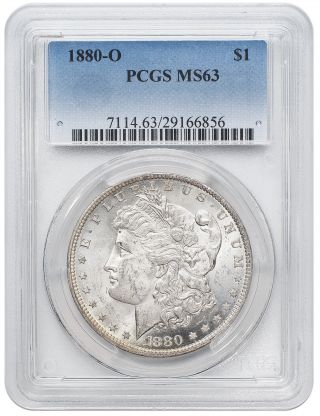 1880 - O Morgan Silver Dollar $1,  Vam 7 Pitted Obverse Die - Pcgs Ms63 photo