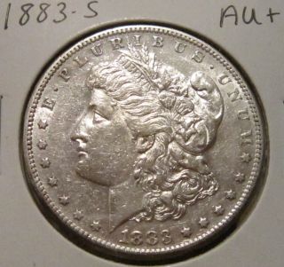 1883 - S Morgan Silver Dollar Au + Rare Key Date Us Silver Coin photo