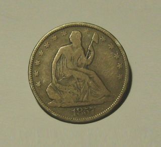 1857 Seated Liberty Half Dollar,  Problem Coin photo