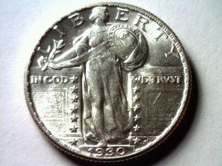 1930 Standing Liberty Quarter Choice Uncirculated Ch.  Unc.  Coin photo
