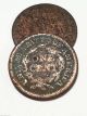 1844 Large Cent + 1 Large Cent Unreadable Coin Large Cents photo 1