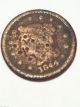 1844 Large Cent + 1 Large Cent Unreadable Coin Large Cents photo 4