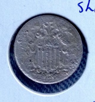 1868 Shield Nickel 5 Cents photo