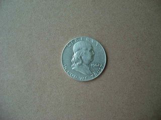 1962 - D Franklin Half Dollar Lightly Circulated With Detail 90% Silver photo