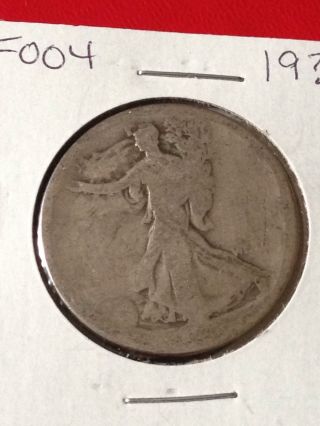 F004 ::192? - S Walking Liberty Silver Half Dollar Coin :: Fairhouse : Hq photo
