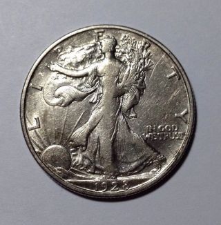 1928 - S Walking Liberty Half Dollar Key Date// Sharp photo