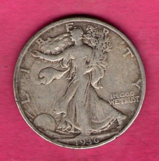 1936 Silver Walking Liberty Half Dollar - Fine photo
