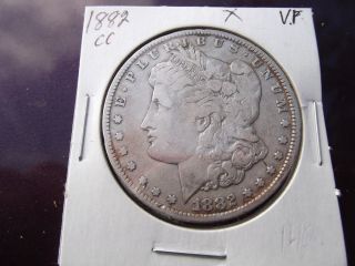 1882 Cc Morgan Dollar - 2 X 2 Carded - Better Grade Coin - Vf - Fast photo