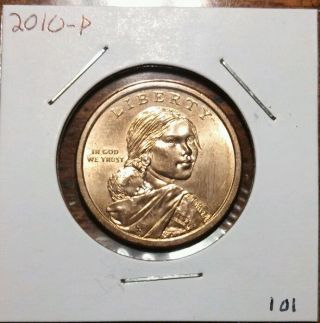 2010 - P $1 Native American Sacagawea Dollar photo