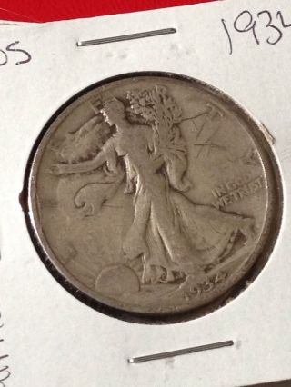 F005 ::1934 - P Walking Liberty Silver Half Dollar Coin :: Fairhouse : Scratched photo