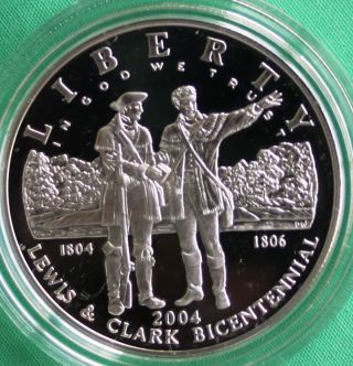 2004 Lewis & Clark Bicentennial Proof Silver Dollar Coin Only Commemorative photo