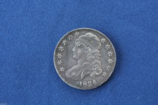 1834 Capped Bust Silver Half Dollar Large Date & Letters Great Type Coin M1034 photo