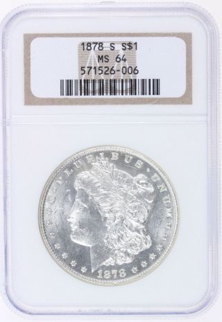 1878 S Morgan Silver Dollar $1 - Ngc Ms 64 - photo