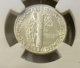 1944 Mercury Dime (ngc Graded) Struck In Stunning Frosty Luster Ms 62 photo