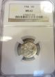 1944 Mercury Dime (ngc Graded) Struck In Stunning Frosty Luster Ms 62 Dimes photo 1