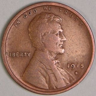1915 S Lincoln Wheat Penny,  Less Than 5 Million Made,  Jd 158 photo