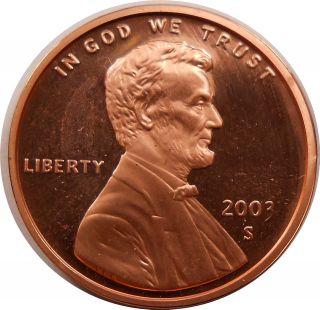 2003s Proof Lincoln Cent Uncirculated Red Proof Cent photo